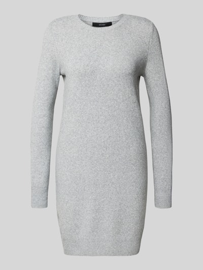 Vero Moda Flatteuze gebreide jurk met ronde hals, model 'DOFFY' Lichtgrijs - 2