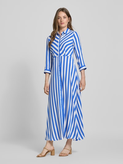 YAS Maxikleid mit Knopfleiste Modell 'SAVANNA' Royal 1