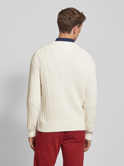 Tommy Hilfiger Gebreide pullover met ribboorden Offwhite - 5