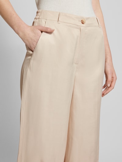 s.Oliver BLACK LABEL Regular fit culotte met persplooien Zand - 3