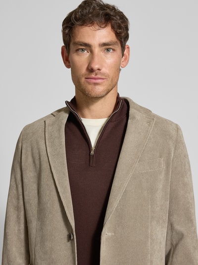 camel active Slim fit 2-knoops colbert met borstzak Beige - 3