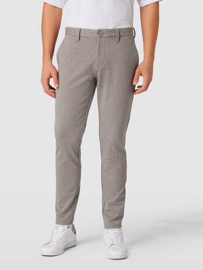 ONLY & SONS Stoffhose mit Nadelstreifen Modell 'MARK' Mittelbraun 4