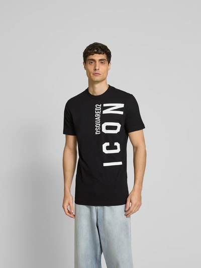 Dsquared2 Slim Fit T-Shirt aus reiner Baumwolle Black 4
