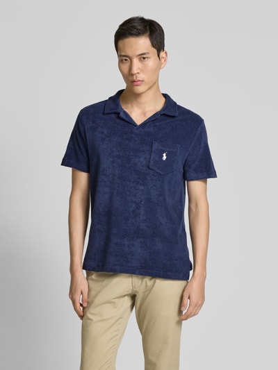 Polo Ralph Lauren Regular fit poloshirt met borstzak, model 'JOHNNY' Marineblauw - 4