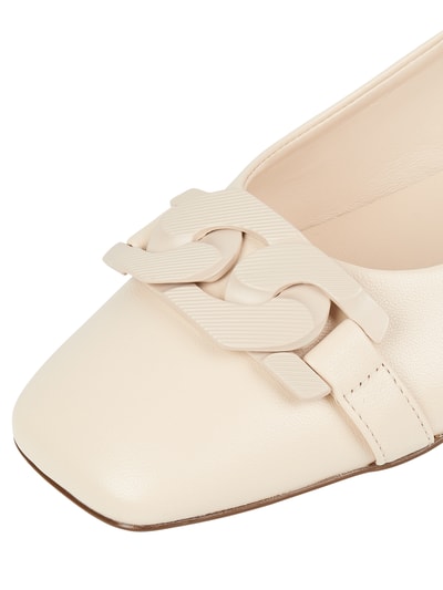 Högl Ballerinas aus Leder Ecru 2