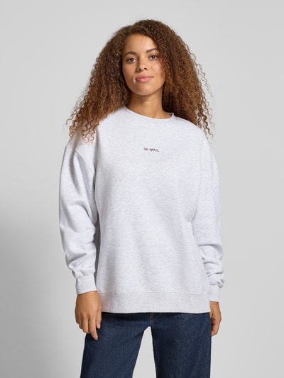 OH APRIL Oversized Sweatshirt mit Rundhalsausschnitt 'Magic' Hellgrau Melange 5