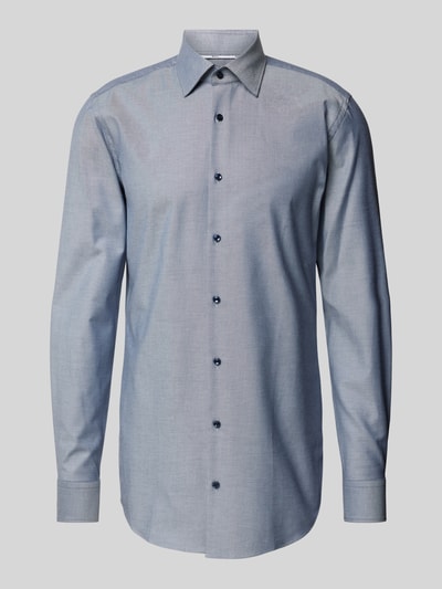 BOSS Slim fit zakelijk overhemd met extra lange mouwen, model 'Hank' Bleu - 2