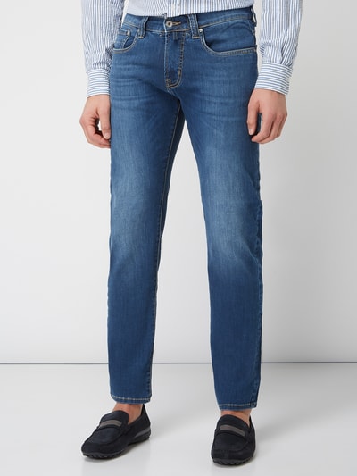 Pierre Cardin Stone-washed straight fit jeans Jeansblauw - 4