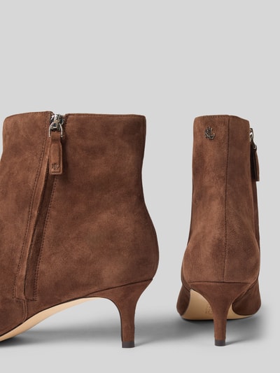 Lauren Ralph Lauren Lederstiefeletten mit Pfennigabsatz Modell 'MCKAY' Dunkelbraun 2