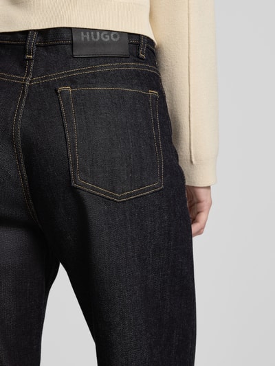 HUGO Wide Leg Jeans aus Baumwoll-Mix Modell 'GEABENA' Dunkelblau 3