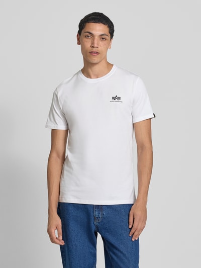 Alpha Industries T-Shirt mit Label-Print Weiss 4
