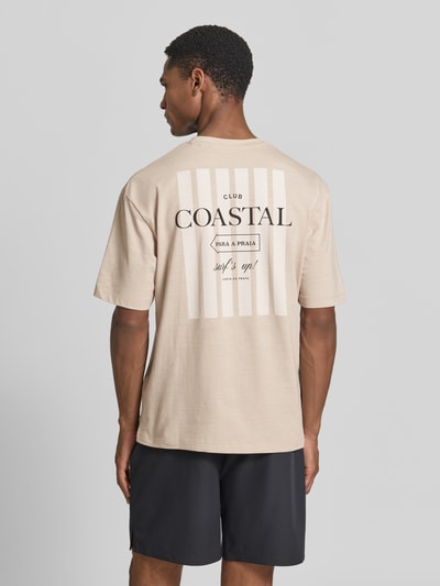 s.Oliver RED LABEL Regular fit T-shirt van katoenmix Beige - 5