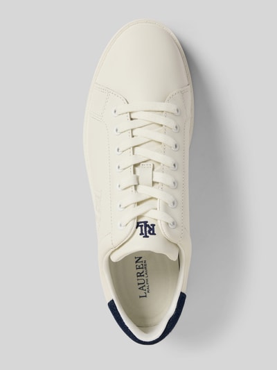 Lauren Ralph Lauren Sneakers van een mix van leer en textiel, model 'AINSLEY' Wit - 3