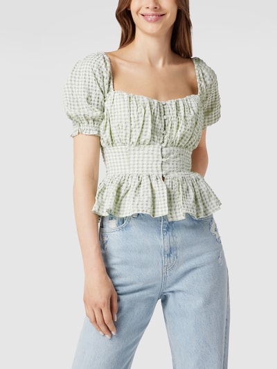 Guess Bluse mit Karo-Muster Lind 4