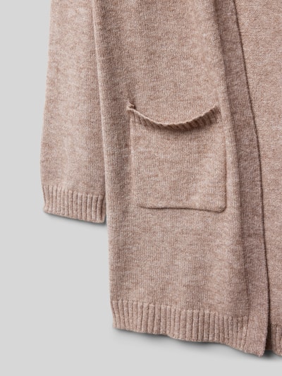 Only Regular fit lange cardigan met opgestikte steekzakken, model 'LESLY' Beige - 2