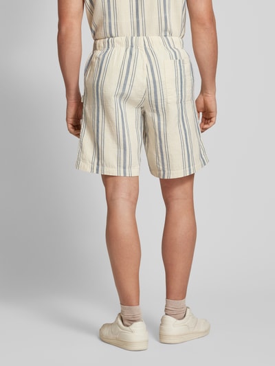 Blend Korte regular fit broek met tunnelkoord, model 'MILES' Rookblauw - 5