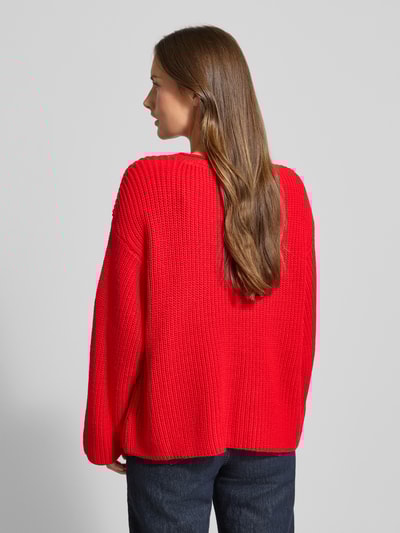 American Vintage Gebreide pullover met ronde hals, model 'CRASHWAY' Rood - 5