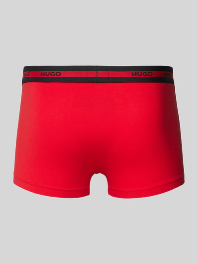 HUGO Boxershort met elastische band met logo in een set van 3 stuks Rood - 3