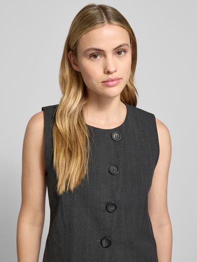 My Essential Wardrobe Gilet met knoopsluiting, model 'Luna' Antraciet - 3