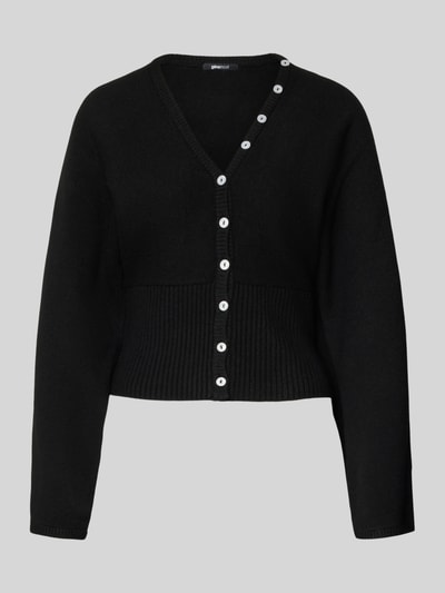 Gina Tricot Kurtka z dzianiny z listwą guzikową Czarny 2