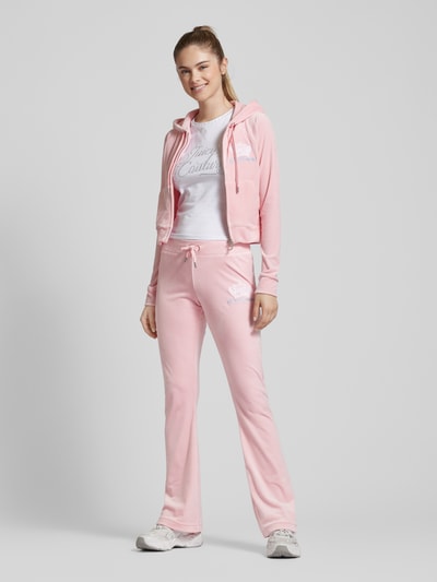 Juicy Couture Sweatjacke mit Eingrifftaschen und Label-Stitching Pink 1