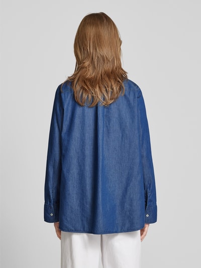 Marc O'Polo Bluzka jeansowa o kroju relaxed fit z mieszanki bawełny i lyocellu Niebieski melanż 5