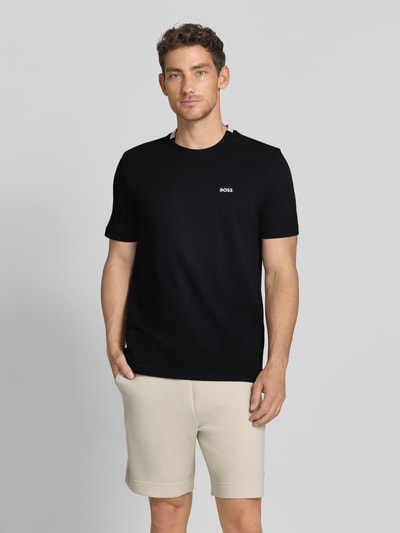 BOSS Green Regular Fit T-Shirt aus Baumwoll-Piqué Modell 'TS_PIQUE' Black 4