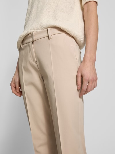 Windsor Slim Fit Stoffhose mit Bügelfalten Beige 3