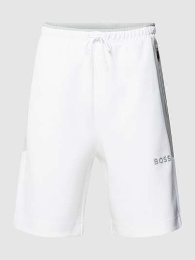 BOSS Green Shorts mit Label-Applikation Modell 'Headlo' Weiss 2