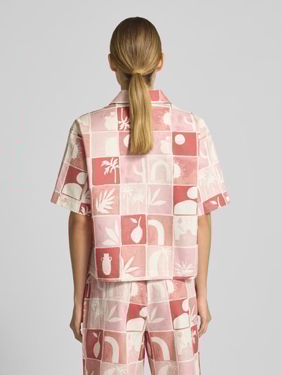 JAKE*S STUDIO WOMAN Relaxed fit blouse met structuurmotief Koraal - 5