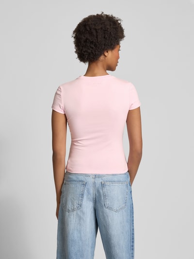 LeGer by Lena Gercke T-Shirt mit geripptem Rundhalsausschnitt Modell 'Franka' Pink 5
