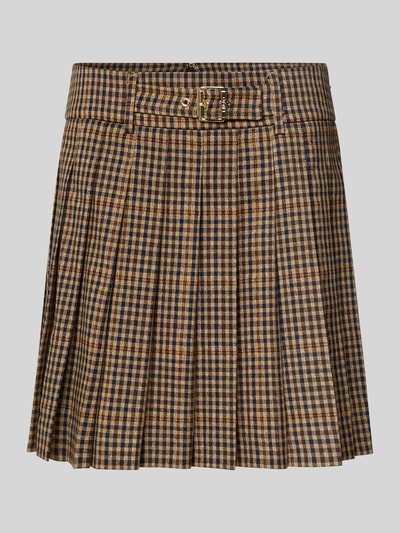 Liu Jo White Minirock mit Dornschließe Camel 2