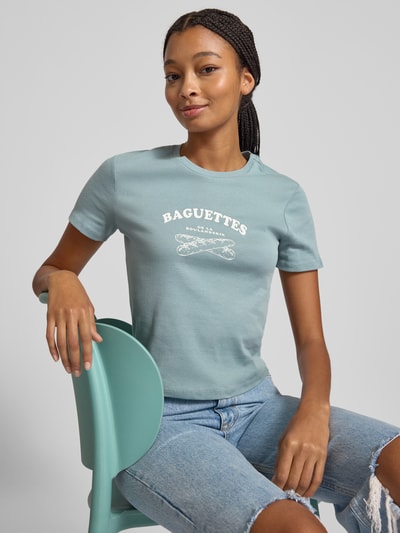 Only Regular Fit T-Shirt aus reiner Baumwolle Modell 'BINA LIFE' Schilf 3