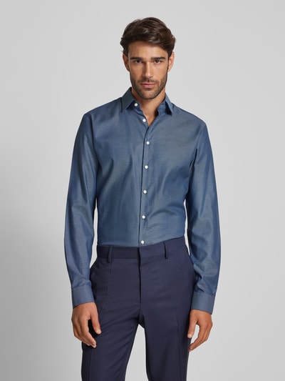 Jake*s Slim Fit Business-Hemd mit Kentkragen Bleu 4