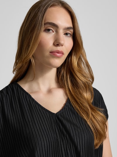 Soyaconcept Bluzka o kroju regular fit z dekoltem w serek model ‘KIRIT’ Czarny 3
