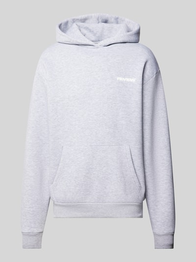 REVIEW Essentials hoodie met logo Lichtgrijs gemêleerd - 2