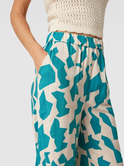 Tom Tailor Culotte mit Allover-Muster Petrol 3