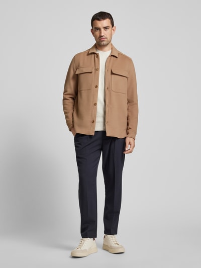 Drykorn Hemdjacke mit Knopfleiste Modell 'Selton' Camel 1