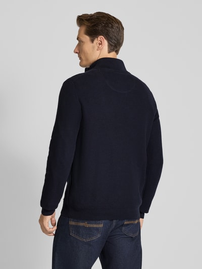 Fynch-Hatton Strickpullover mit Troyer-Kragen Marine 5