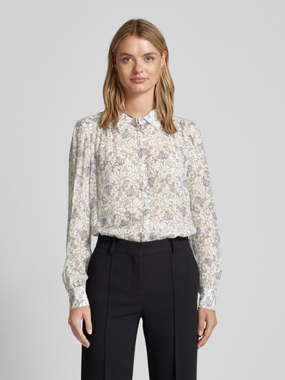 THE KOOPLES Bluse mit floralem Allover-Print Ecru 4