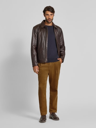 MCNEAL Regular fit corduroy broek met tunnelkoord Camel - 1