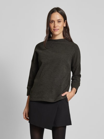 Street One Sweatshirt mit Viskose-Anteil und 3/4-Arm Mittelgrau Melange 4