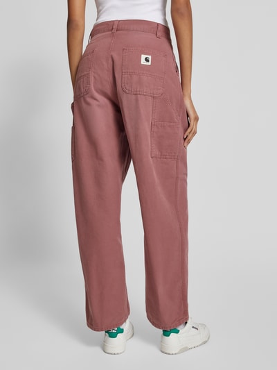 Carhartt Work In Progress Loose fit broek met steekzakken, model 'Brandon' Roze - 5