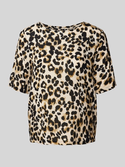 ICHI Bluse mit Animal-Print Modell 'Marrakech' Black 2