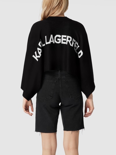 Karl Lagerfeld Poncho  mit Label-Stitching Black 5