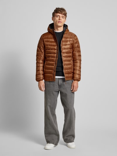 Blend Steppjacke mit Kapuze Cognac 1