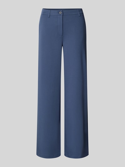 FREE/QUENT Straight leg stoffen broek met paspelzakken, model 'Nanni' Blauw - 2