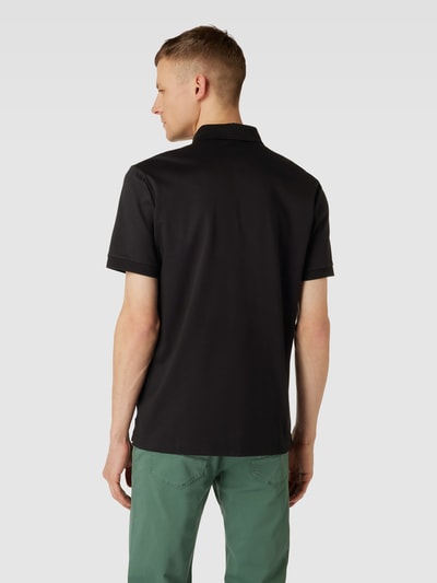 BOSS Poloshirt met labeldetails, model 'Parlay' Zwart - 5