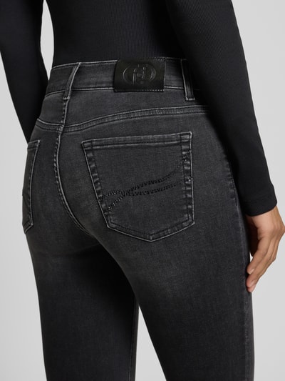 Liu Jo White Slim Fit Jeans mit Eingrifftaschen Anthrazit 3