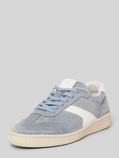 Marc O'Polo Low Top Sneaker aus Veloursleder Blau 1